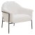 Lua Cream Chenille Accent Chair For Sale