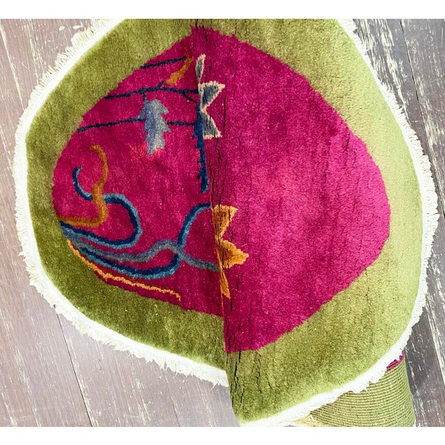 Art Deco Antique Art Deco Chinese Rug, 2'6" X 4'2" For Sale - Image 3 of 10