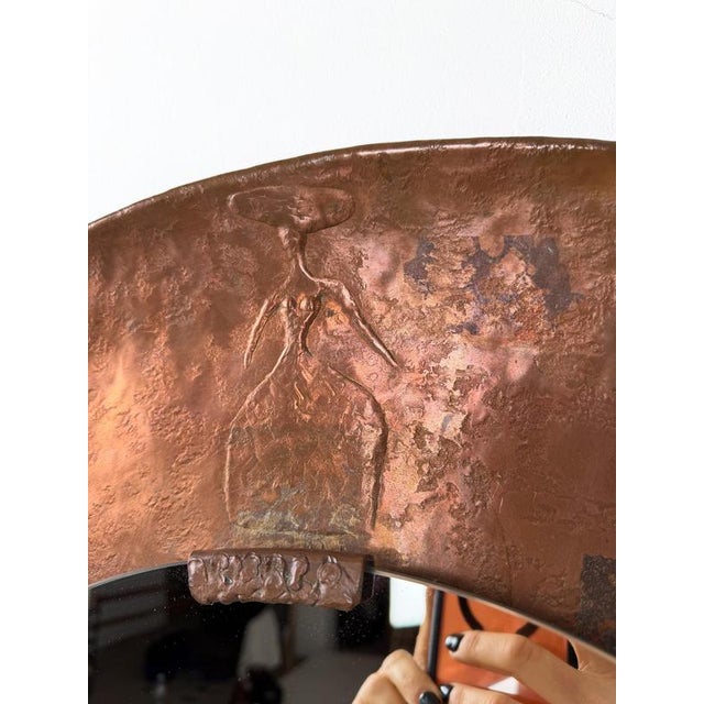 We are pleased to offer this important mid-20th century sculptural mirror, attributed to the Italian designer and artist...