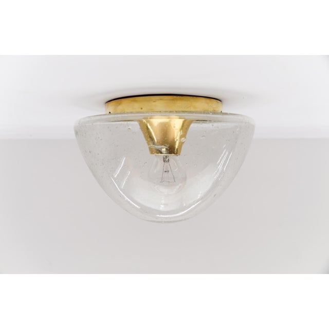 Mushroom Shaped Glass Lamp in Gold, Germany, 1960s For Sale - Image 11 of 11