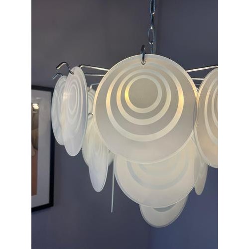 This magnificent chandelier is an iconic statement piece of the Space Age, stylistically inspired by the legendary designs...