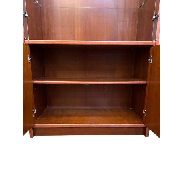 Mid 20th Century Mid Century Danish Teak Bookcase Display Cabinet With Light For Sale - Image 5 of 7