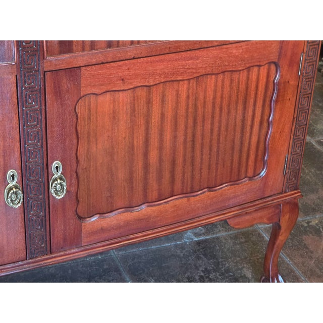 Antique 1900s Chippendale Carved Paw Foot Sideboard Colonial Island Mahogany For Sale - Image 13 of 13