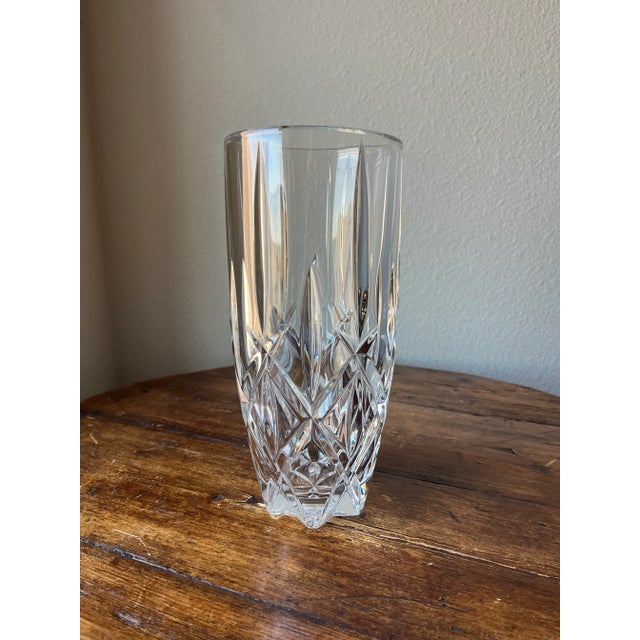 Transparent Late 20th Century Gorham Lady Anne Pattern Crystal Vase For Sale - Image 8 of 8