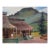 Mid Century Figurative Landscape -- Aptos Village Apple Shed and Market by Jon Blanchette For Sale