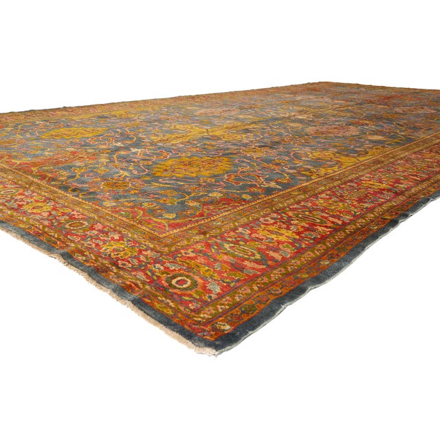 79496 Antique Persian Sultanabad Rug, 10'05 x 19'00. A Late 19th Century Persian Sultanabad Masterpiece of Imperial...