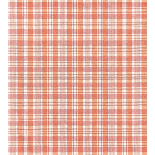 The House of Scalamandré Preston Cotton Plaid Fabric, Bellini For Sale