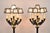 Biedermeier Late 19th Century French Empire Tall Bronze & Marble Lighted Candelabra Torchiere Floor Lamps - a Pair For Sale - Image 3 of 18