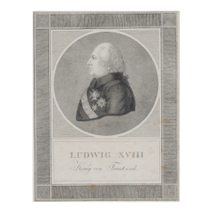 Antique Louis the Eighteenth Portrait Engraving