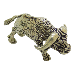 Vintage Italian Handmade Silver Bison Solid Figurine Fine Handmade Italy 1970s Animal Art