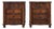 Vintage Nightstands Split Bamboo Reed Four Drawer British Colonial Pair Coastal Regency, Pair For Sale