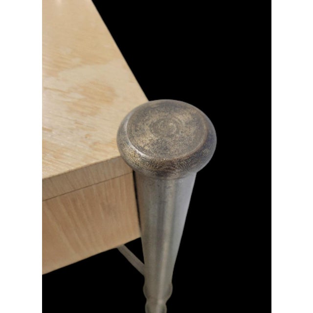 Tan Vintage Jay Spectre for Century Mid Century Modern 3 Drawer Blond Desk For Sale - Image 8 of 16