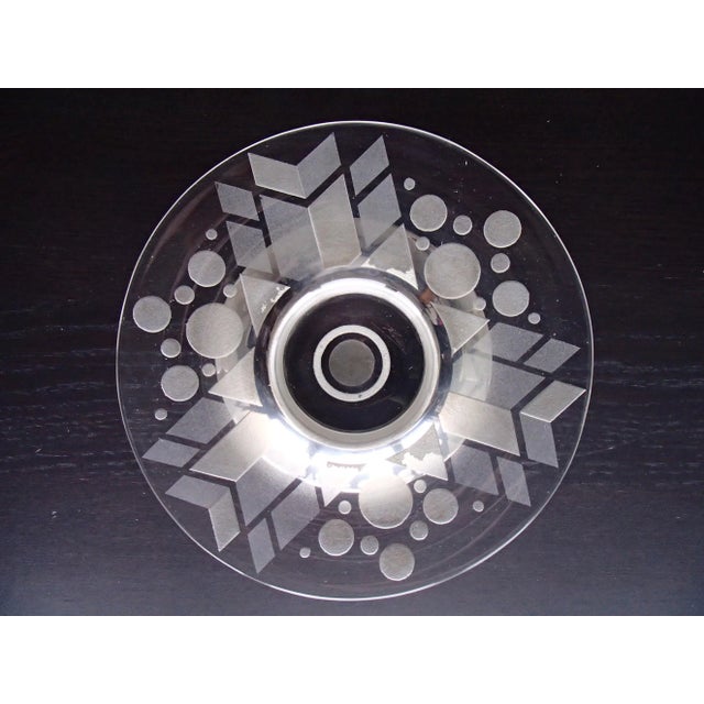 Silver Art Deco Silver Plated Plate, 1930s For Sale - Image 8 of 9