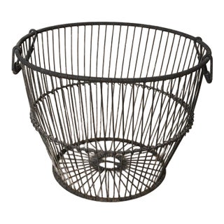 Antique New England Wire Clam Basket For Sale