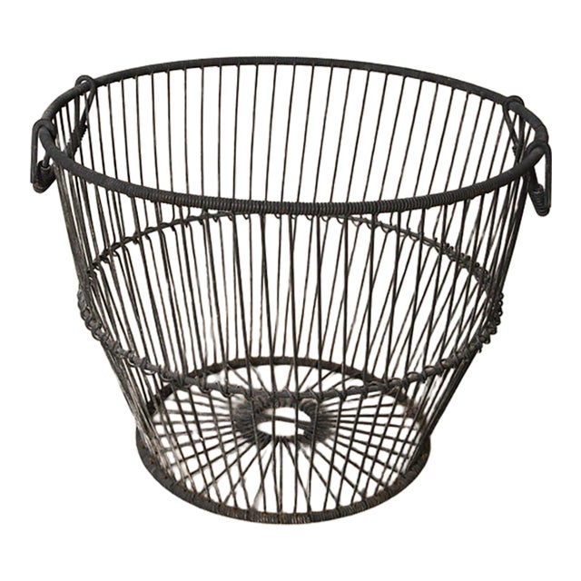 Antique New England Wire Clam Basket For Sale