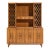 John Widdicomb Mid Century Walnut and Brass Credenza With Hutch For Sale