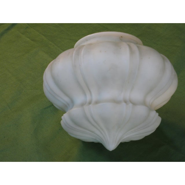 Vintage Light Shade Frosted Glass Empire For Sale - Image 11 of 11