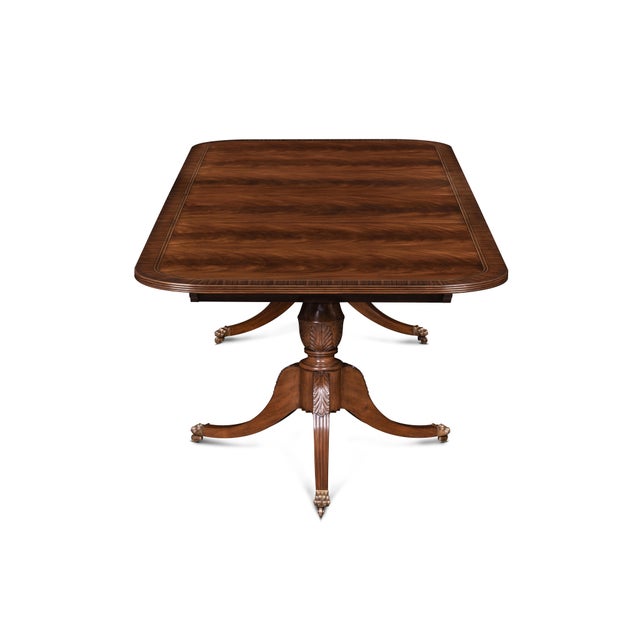 Traditional Maitland-Smith Bleached Reeded Dining Table For Sale - Image 3 of 8