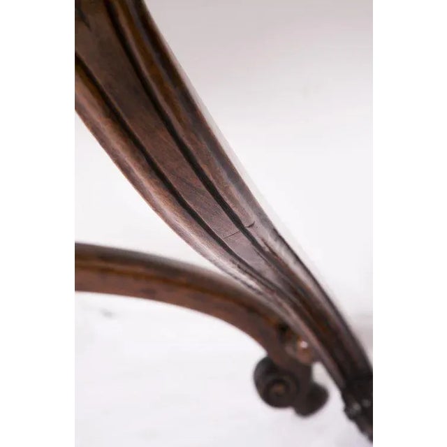 Brown Vintage Wooden French Console For Sale - Image 8 of 10