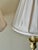 1990s Wood and Brass Pillar Candlestick Lamp Pair With Pleated Shades For Sale - Image 9 of 13
