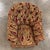 American Custom Designer Plant Leaf Pattern Burgundy Armchair For Sale - Image 3 of 6