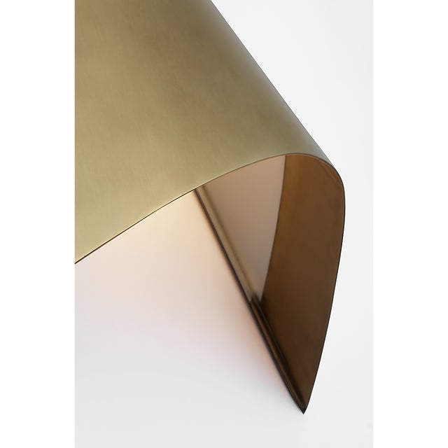 Brass Kelly Wearstler for Visual Comfort Signature Piel 20" Indoor/Outdoor Wall Wash in Antique-Burnished Brass For Sale - Image 8 of 14