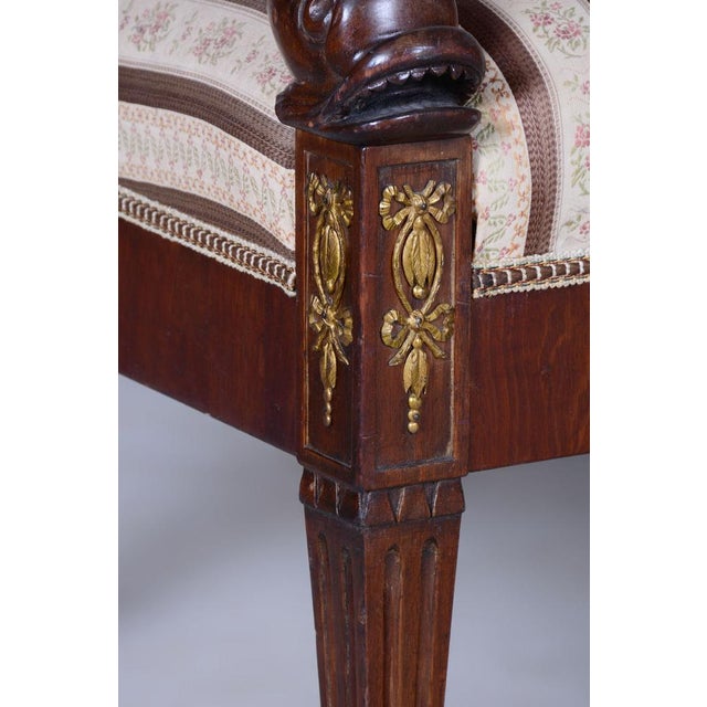 Wood French Empire Mahogany Sofa, 1860s For Sale - Image 7 of 17