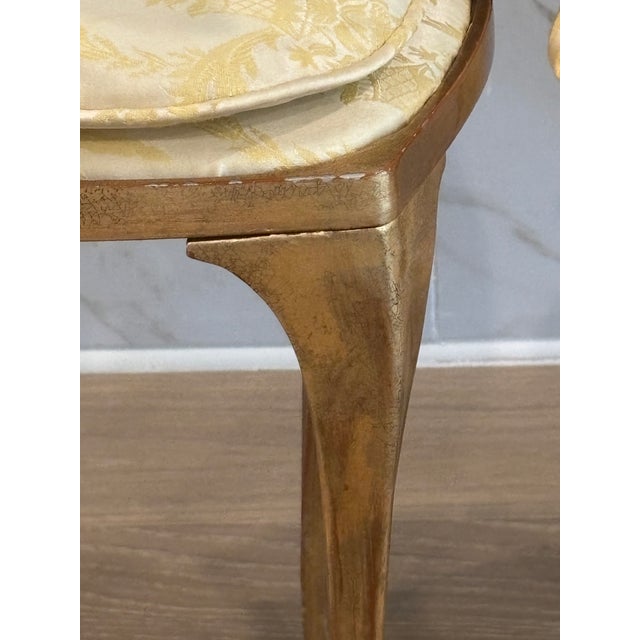 Mid-Century Italian Palladio Gilt Metal Chairs - A Pair For Sale - Image 14 of 18