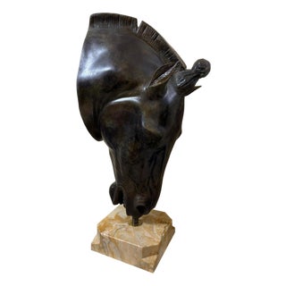 Head of Leonardo's Horse, Bronze For Sale