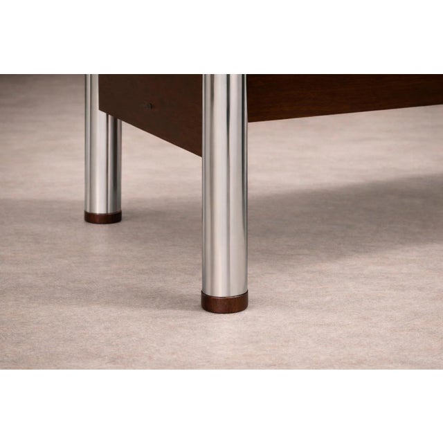 Large Brazilian Modern Dining or Conference Table in Rosewood and Metal, Sergio Rodrigues, 1960s For Sale - Image 11 of 12