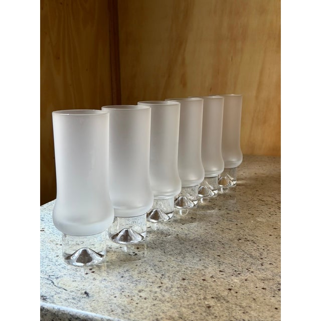 Vintage Frosted Highball Glasses, 1970, Set of 6 For Sale - Image 9 of 14