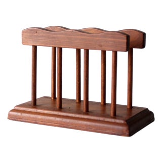 Mid 20th Century Mid-Century Modern Wood Napkin Holder For Sale
