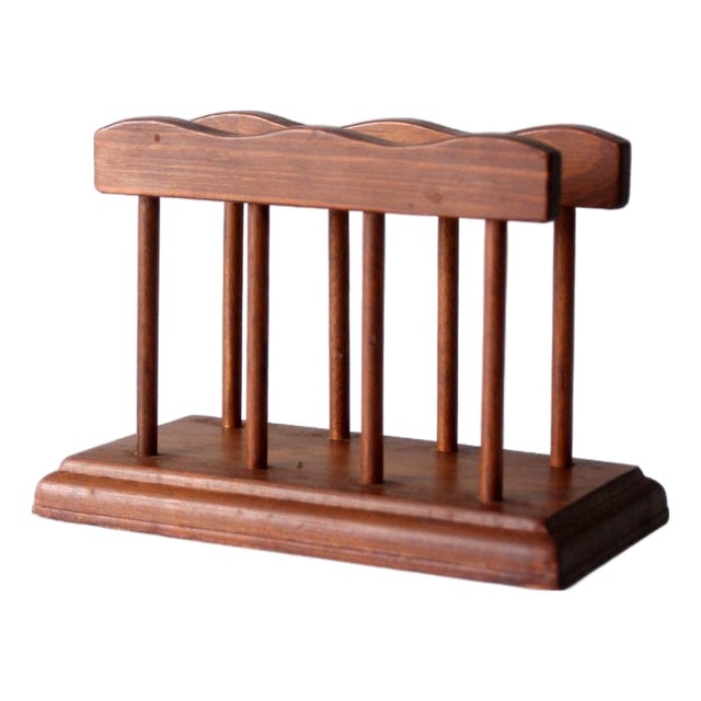Mid 20th Century Mid-Century Modern Wood Napkin Holder For Sale