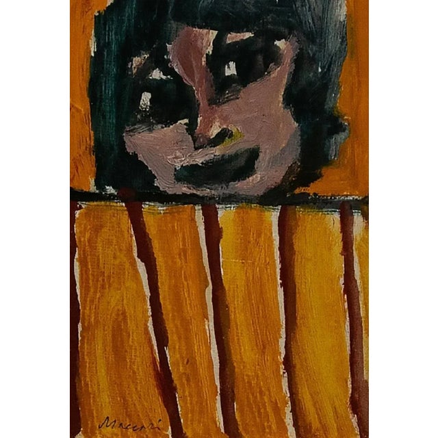Mino Maccari, Figure, 1960s, Oil on Canvas, Framed For Sale - Image 4 of 4