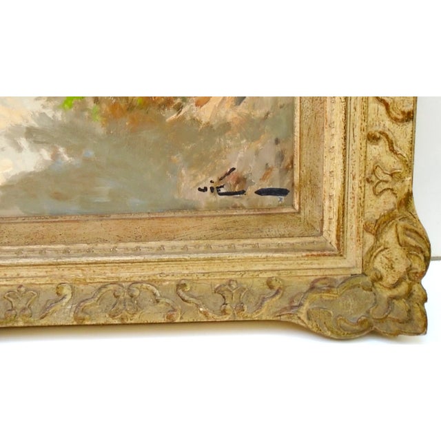 Paint "L' Aveyron a St. Antonin", Original Oil on Canvas Painting For Sale - Image 7 of 7