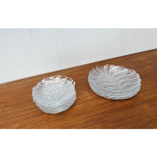 Vintage Swedish Eden Glass Plates by Lars Hellsten for Orrefors, 1970s, Set of 13 For Sale - Image 3 of 16