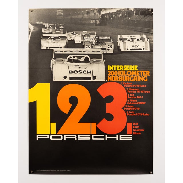 Interseries Nürburgring Porsche Poster by Atelier Strenger, 1973 For Sale - Image 3 of 9