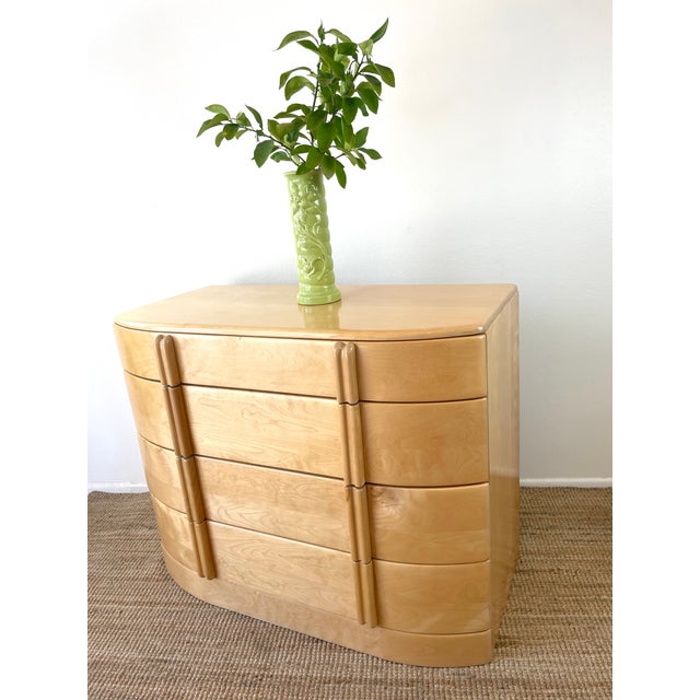 Vintage Mid-Century Modern Heywood Wakefield 4 Drawer Airflow Dresser For Sale In Palm Springs - Image 6 of 16