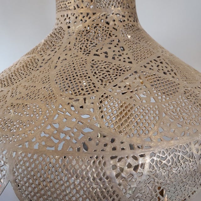 1950s Syrian Pierced Brass Floor Lamp For Sale - Image 11 of 13