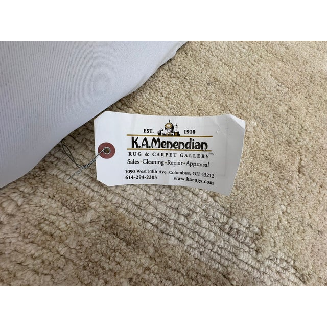 Sand Rh Restoration Hardware Strati Hand-Knotted Wool Rug — 10' × 14' Sand | Himalayan Highland Wool | High-Low Textural Design For Sale - Image 8 of 18
