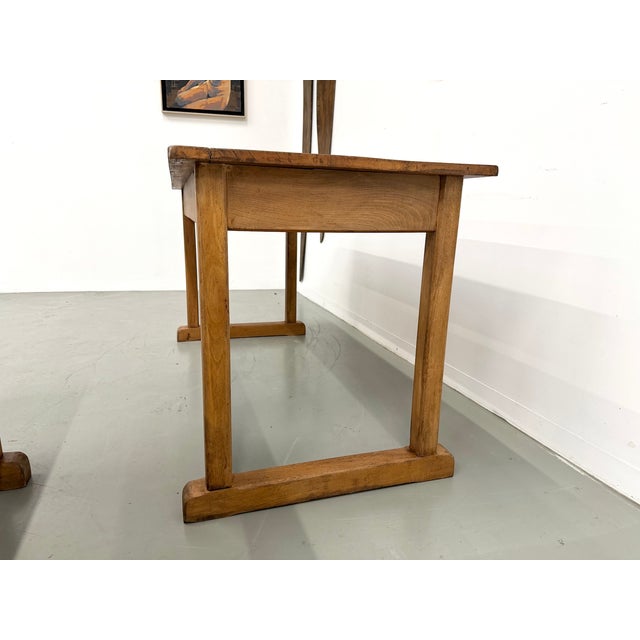 Vintage Beech Community Tables, 1950s, Set of 2 For Sale - Image 15 of 18