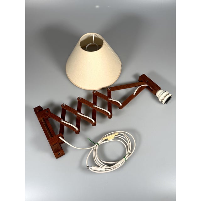Danish Scissor Lamp in Teak, Denmark, 1960s For Sale - Image 13 of 18