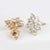 Metal 14k Yellow Gold Natural Pave Diamond Earring Beautiful Stud Earrings, A Pair For Sale - Image 7 of 8