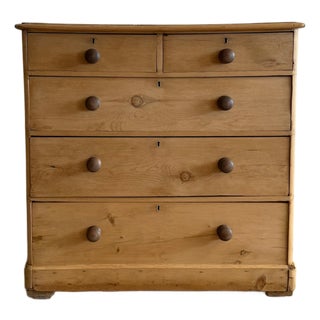Antique English Pine Dresser/Chest of Drawers For Sale