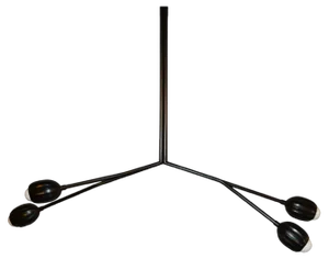 Poppy 4-Stem H Ceiling Light in Blackened Brass by Fred&Juul