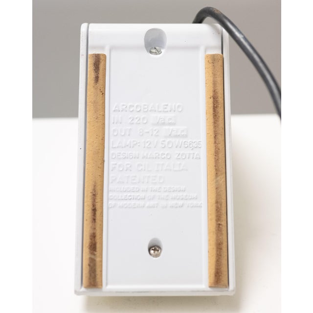 Minimalist Postmodern Arcobalena Table Lamp by Marco Zotta, Italy, 1980s For Sale - Image 4 of 14