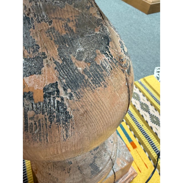 Refurbished Wooden Baluster Table Lamps, Pair For Sale - Image 9 of 13