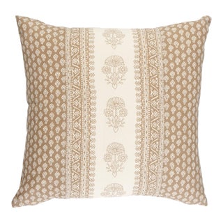 Schumacher x Mark D. Sikes Hyacinth 18" I/O Pillow In Neutral For Sale