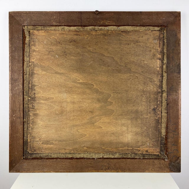 19th Century Victorian Framed Woolwork Needlepoint Tapestry Gobelin For Sale - Image 10 of 11