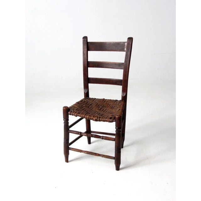 Antique Woven Seat Chair For Sale - Image 12 of 12